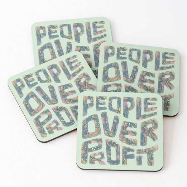 Item preview, People Over Profit Word Art designed and sold by Unhinged Heather.