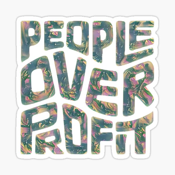 Item preview, People Over Profit Word Art designed and sold by Unhinged Heather.