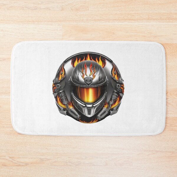 Item preview, Bikers brotherhood. Helmet with flame designed and sold by CreativeBizarre.