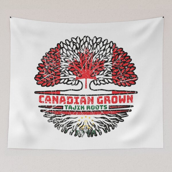 Item preview, Tajikistan Tajik Canadian Canada Tree Roots Flag designed and sold by FlagX.