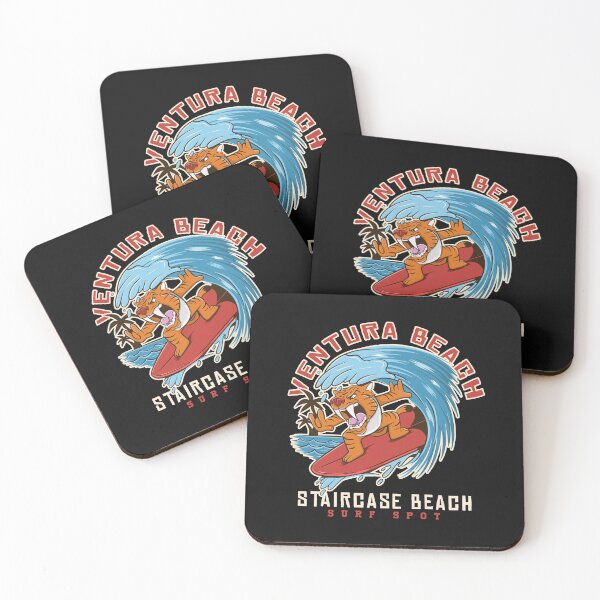 Item preview, Ventura Surfing Saber-Tooth : Saber-Tooth Tiger Surfing at Ventura Beach designed and sold by ImaginarStore.