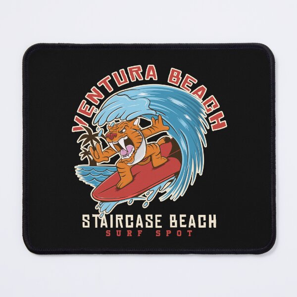 Item preview, Ventura Surfing Saber-Tooth : Saber-Tooth Tiger Surfing at Ventura Beach designed and sold by ImaginarStore.