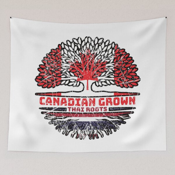 Item preview, Thailand Thai Canadian Canada Tree Roots Flag designed and sold by FlagX.