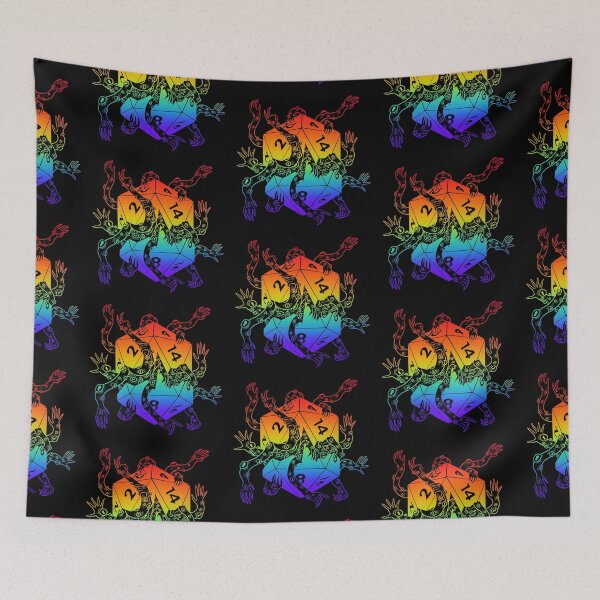 Item preview, Lovecraftian dice: Dnd great old one subclass d20 (rainbow dark) designed and sold by TheDoodlemancer.