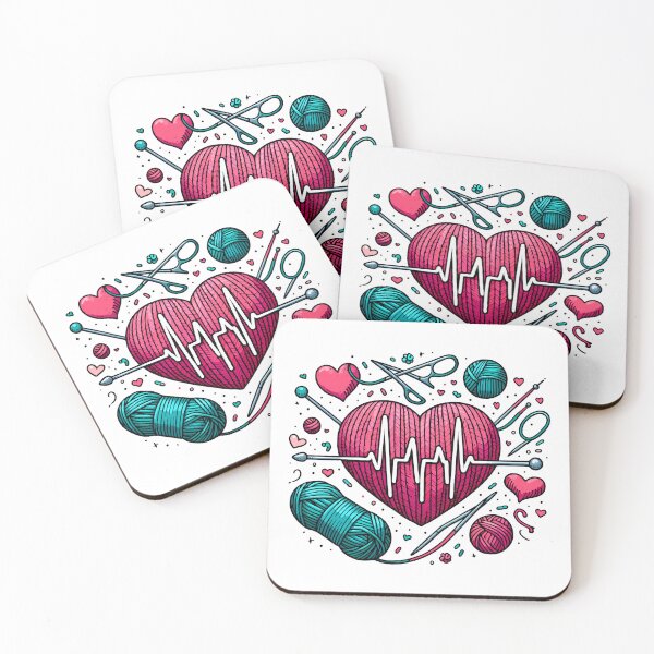 Item preview, Knitting Heartbeat Sewing Lovers Crochet Needlework designed and sold by Stick-Artistry.