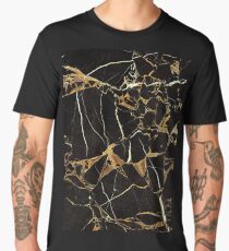 Black And Gold Marble Men's Premium T-Shirt