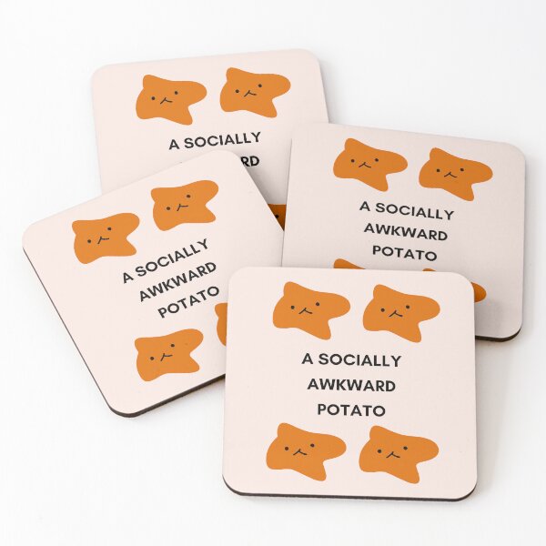 Item preview, A Socially Awkward Potato | Blob Character - Clipart | Pastel Pink Background designed and sold by RM-Journey.