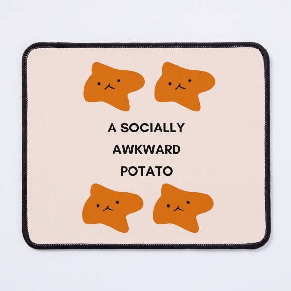 Item preview, A Socially Awkward Potato | Blob Character - Clipart | Pastel Pink Background designed and sold by RM-Journey.