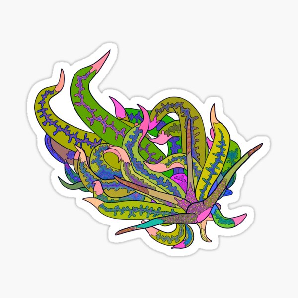 Item preview, Rainbow Spun Of Light Sea Slug Abstract Coloration option 3 designed and sold by ArtbyDLP.