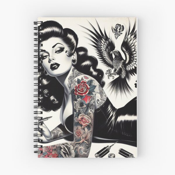Item preview, Hot Tattooed Girl designed and sold by PulpVintage.