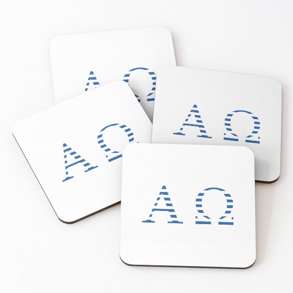 Item preview, Alfa Omega Symbol Greek Blue White designed and sold by AnnSign.