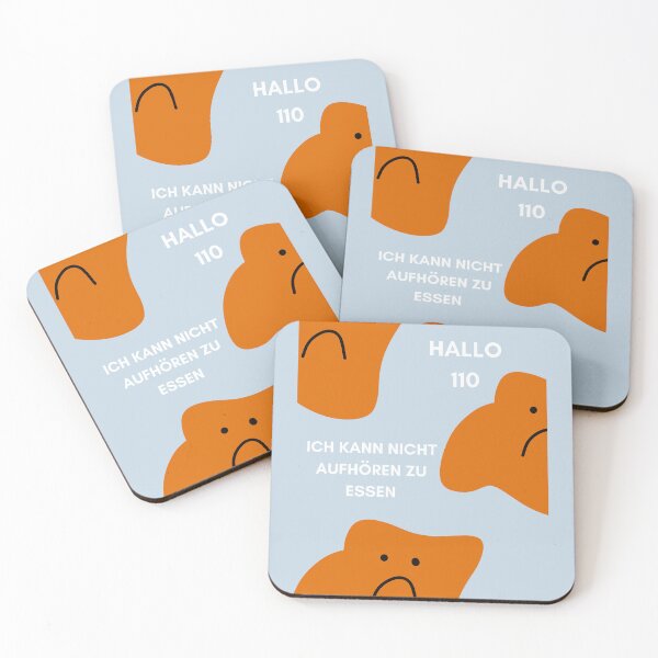Item preview, Hallo 110, ich kann nicht aufhören zu essen | Blob Character - Clipart designed and sold by RM-Journey.