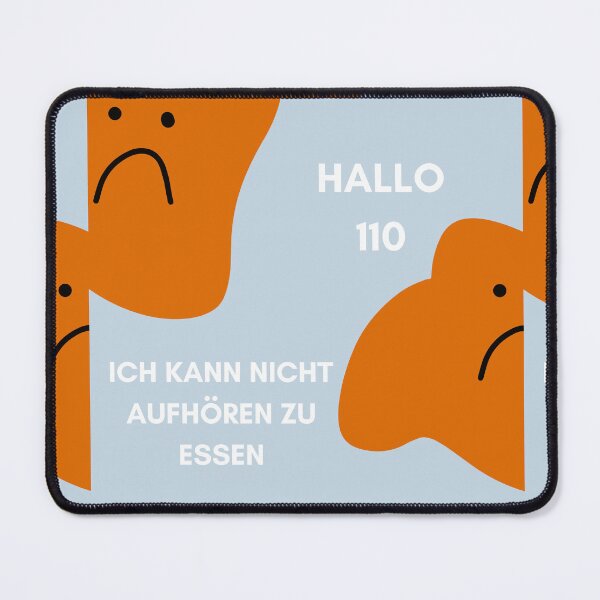 Item preview, Hallo 110, ich kann nicht aufhören zu essen | Blob Character - Clipart designed and sold by RM-Journey.