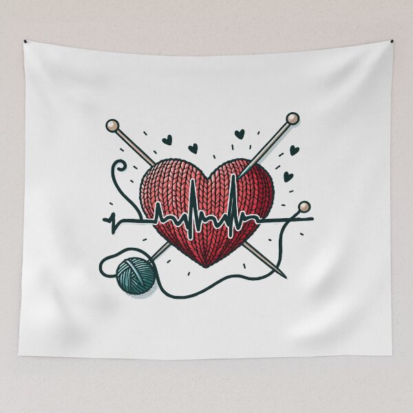Item preview, Knitting Heartbeat Sewing Lovers designed and sold by Stick-Artistry.