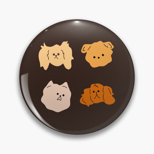 Item preview, Cute Dog Breeds Illustration | Adorable Dog Faces | Brown background  designed and sold by RM-Journey.