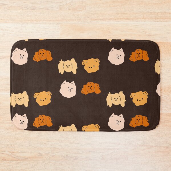 Item preview, Cute Dog Breeds Illustration | Adorable Dog Faces | Brown background  designed and sold by RM-Journey.