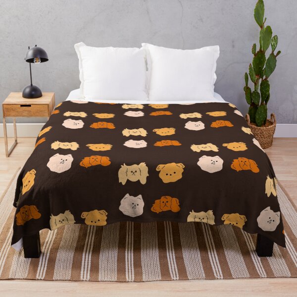 Item preview, Cute Dog Breeds Illustration | Adorable Dog Faces | Brown background  designed and sold by RM-Journey.