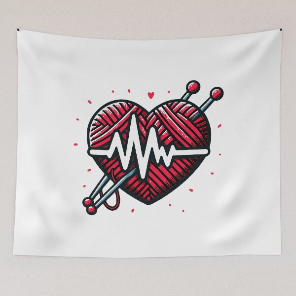 Item preview, Knitting Heartbeat Yarn Sewing Lovers designed and sold by Stick-Artistry.
