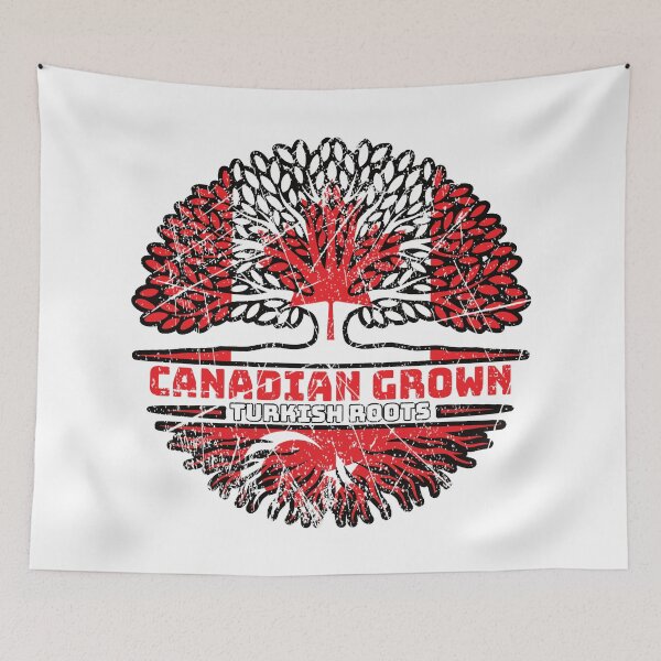 Item preview, Turkey Turkish Canadian Canada Tree Roots Flag designed and sold by FlagX.