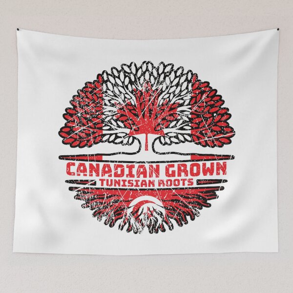 Item preview, Tunisia Tunisian Canadian Canada Tree Roots Flag designed and sold by FlagX.
