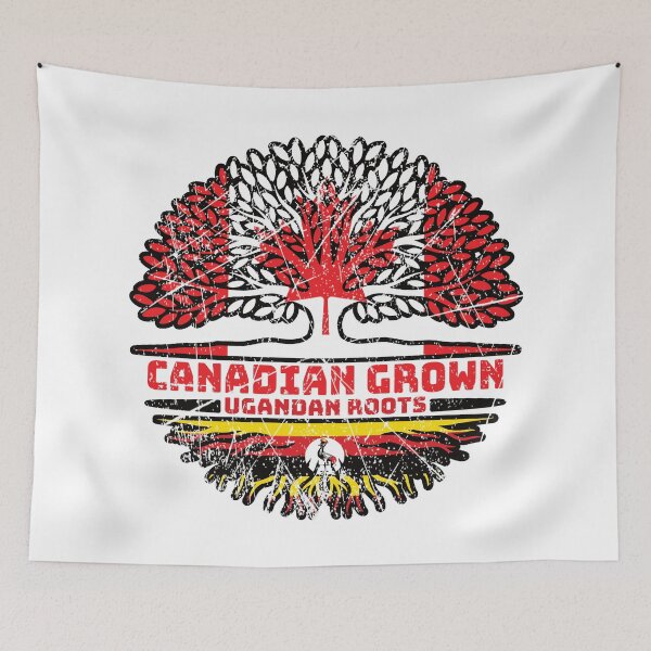 Item preview, Uganda Ugandan Canadian Canada Tree Roots Flag designed and sold by FlagX.