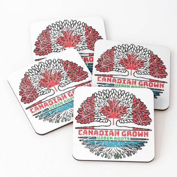 Item preview, Uzbekistan Uzbek Uzbeg Usbeg Canadian Canada Tree Roots Flag designed and sold by FlagX.