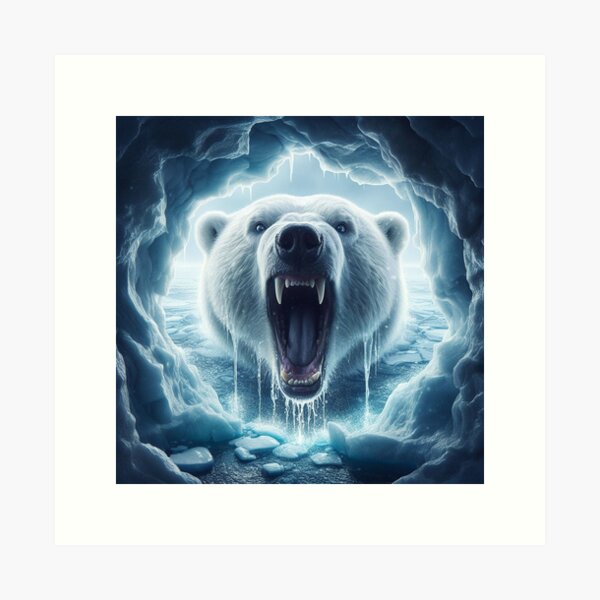 Item preview, Roaring Polar Bear Ice Cave designed and sold by deniz kaya.