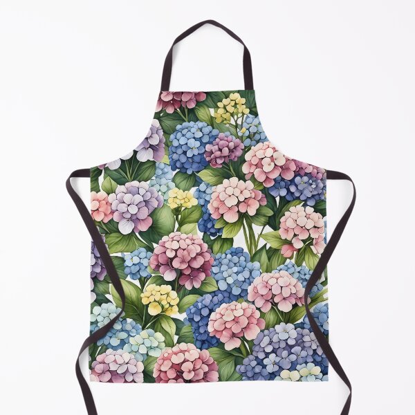 Item preview, Hortensia watercolor pattern designed and sold by Clara Fruggeri.