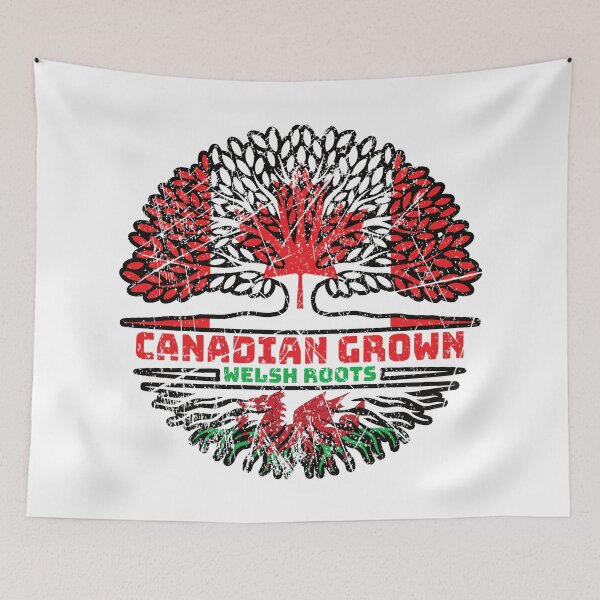 Item preview, Welsh Wales Canadian Canada Tree Roots Flag designed and sold by FlagX.