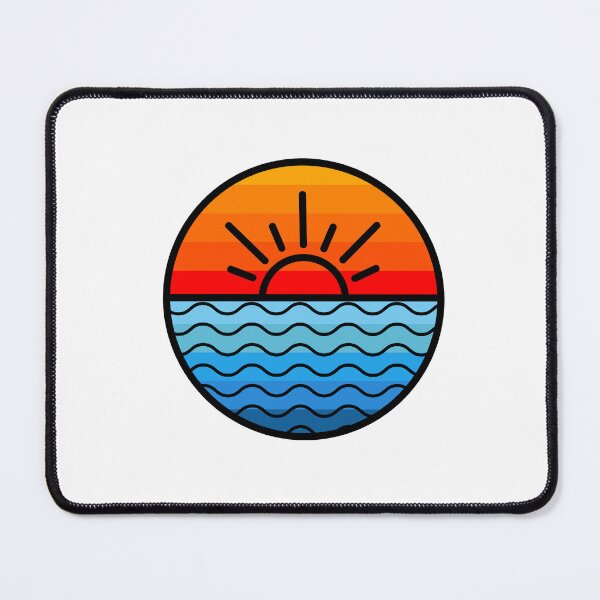 Item preview, Diseño minimalista de ondas al atardecer designed and sold by Dlash.