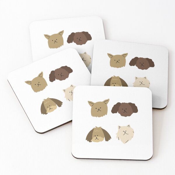 Item preview, Illustration Set with 4 Dog Breeds - Cartoon Style designed and sold by RM-Journey.