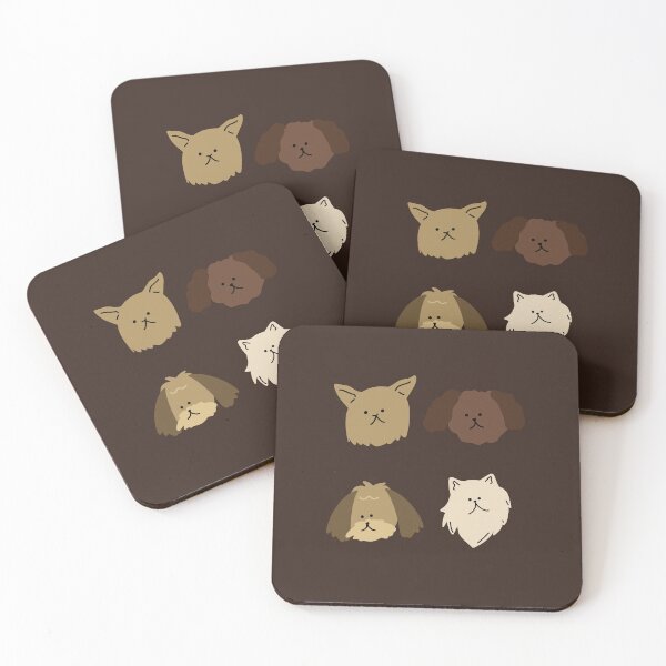 Item preview, Illustration Set with 4 Dog Breeds - Cartoon Style designed and sold by RM-Journey.