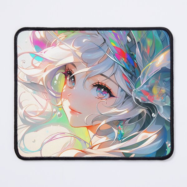Item preview, Whimsical Iridescent Spectrum Anime Girl designed and sold by bubblegoth.