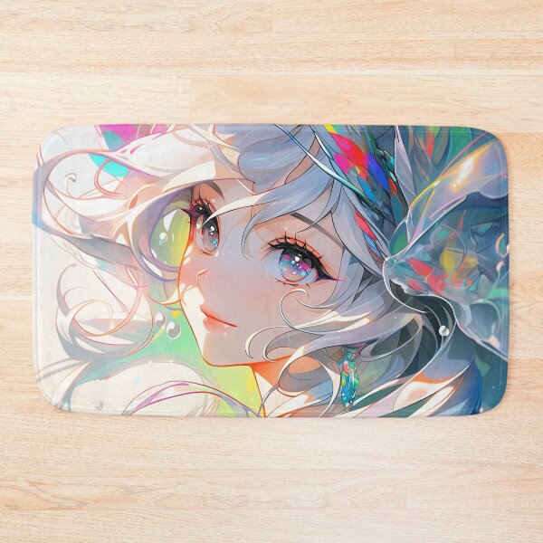 Item preview, Whimsical Iridescent Spectrum Anime Girl designed and sold by bubblegoth.