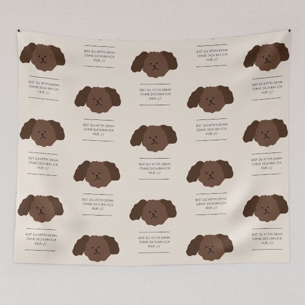 Item preview, Bist du HTTP? Denn ohne dich bin ich nur :// | Cute Dog Cartoon Style designed and sold by RM-Journey.