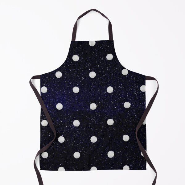 Item preview, White Polka Dots on a Dark Blue Galaxy Background designed and sold by WhiteSoftPetals.