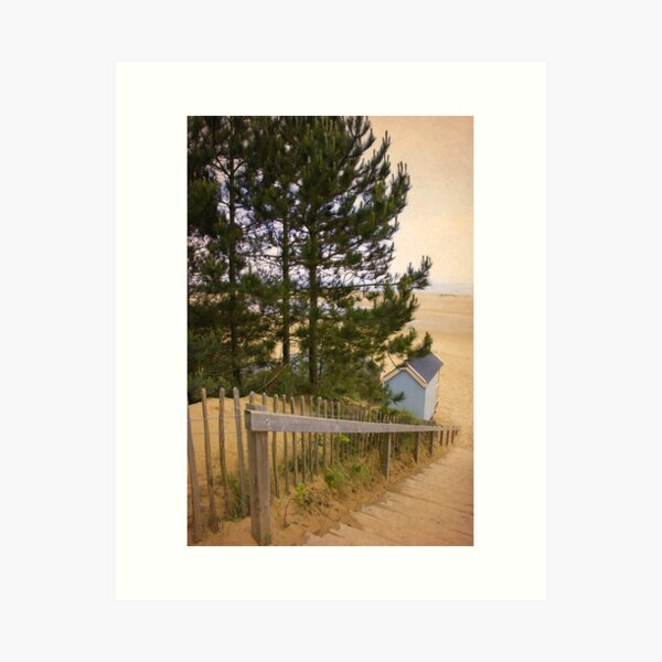 Item preview, Single blue beach hut at Wells Norfolk UK  designed and sold by MyriadLifePhoto.