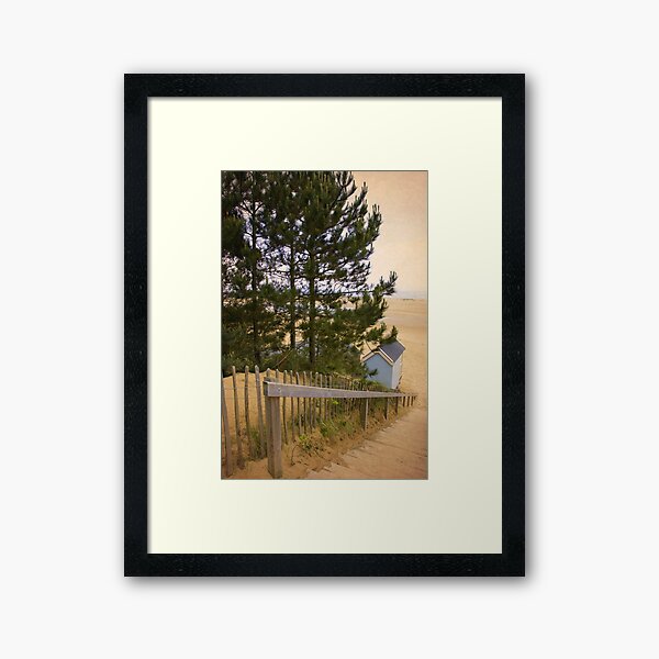 Item preview, Single blue beach hut at Wells Norfolk UK  designed and sold by MyriadLifePhoto.