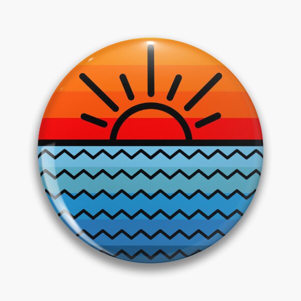 Aperçu de l'œuvre Conception minimaliste de vagues de coucher de soleil créée et vendue par Dlash.