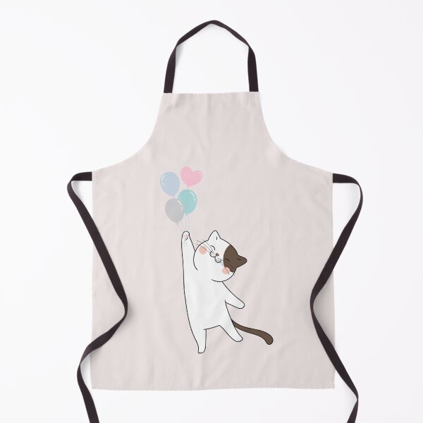 Item preview, Playful cat flies holding colorful balloons designed and sold by mando24895.
