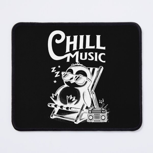 Item preview, CHILL OUT MUSIC - Chillax Penguin (white) designed and sold by Discothreadz.