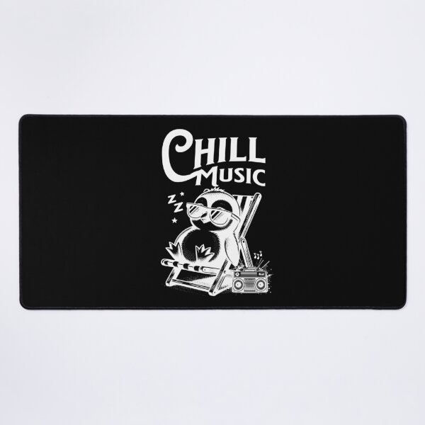 Item preview, CHILL OUT MUSIC  - Chillax Penguin (white) designed and sold by Discothreadz.