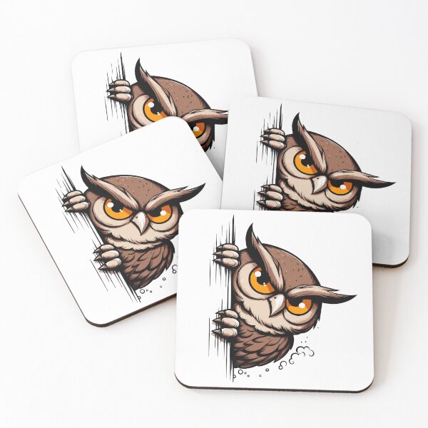 Item preview, Peek Night Owl - Whimsical Cartoon Art designed and sold by Designowner.