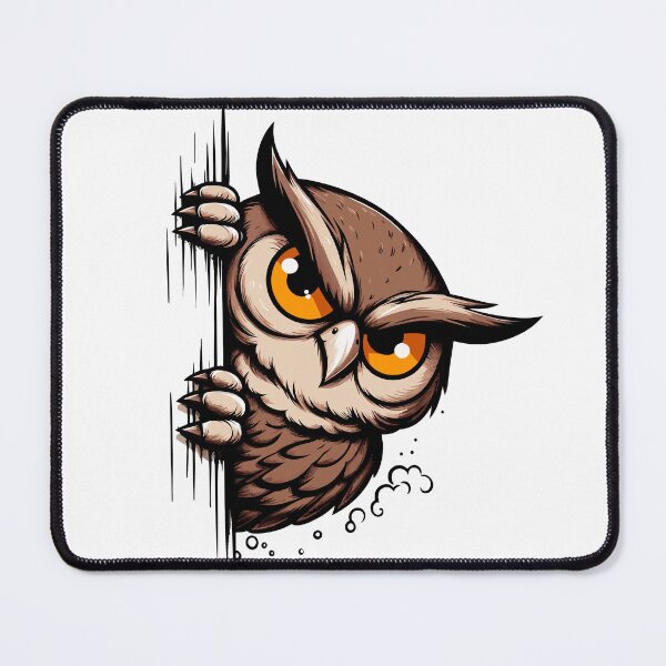 Item preview, Peek Night Owl - Whimsical Cartoon Art designed and sold by Designowner.