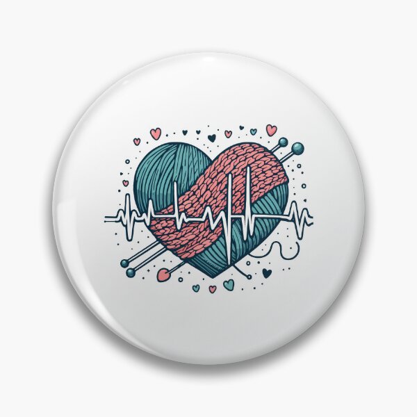 Item preview, Knitting Heartbeat Sewing Lovers Wool Crochet Needlework designed and sold by Stick-Artistry.