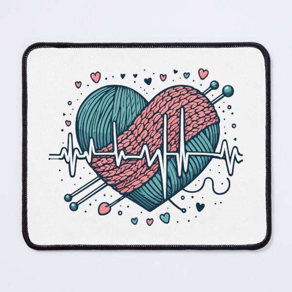 Item preview, Knitting Heartbeat Sewing Lovers Wool Crochet Needlework designed and sold by Stick-Artistry.