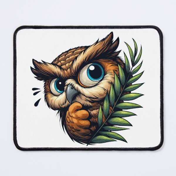 Item preview, Peek Owl - Whimsical Cartoon Art designed and sold by Designowner.
