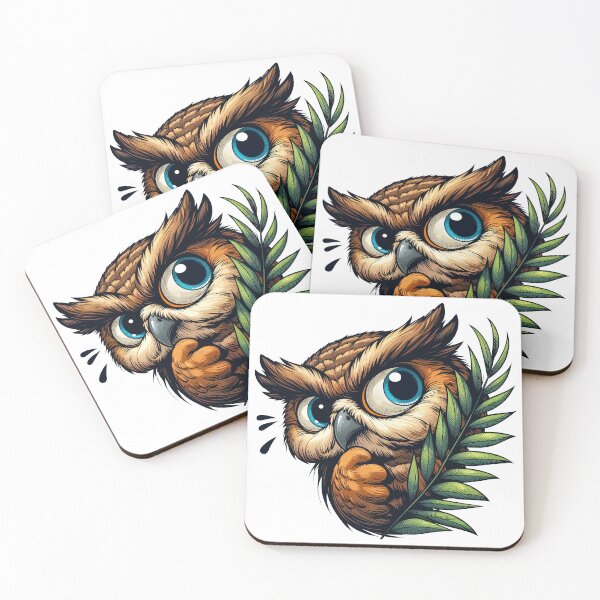 Item preview, Peek Owl - Whimsical Cartoon Art designed and sold by Designowner.