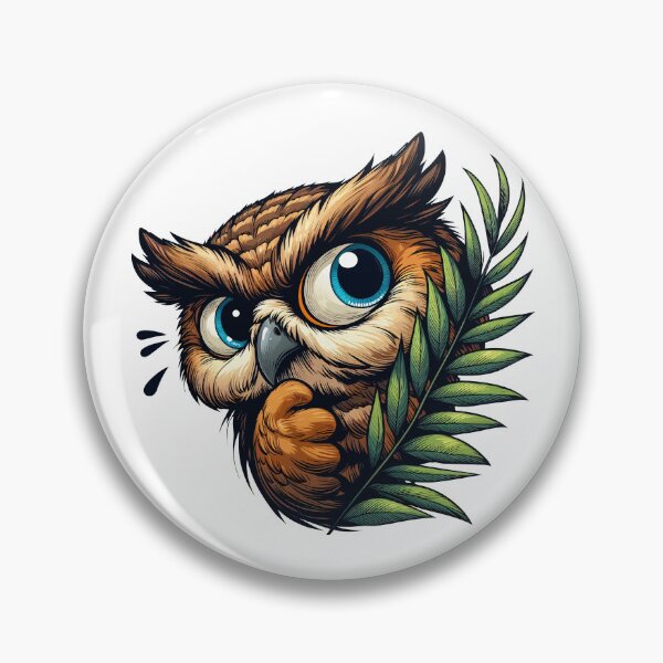 Item preview, Peek Owl - Whimsical Cartoon Art designed and sold by Designowner.