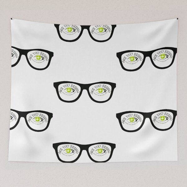 Item preview, BLACK GLASSES ARE YOU SEEING WHAT I'M SEEING HERE designed and sold by wildwhimsical.
